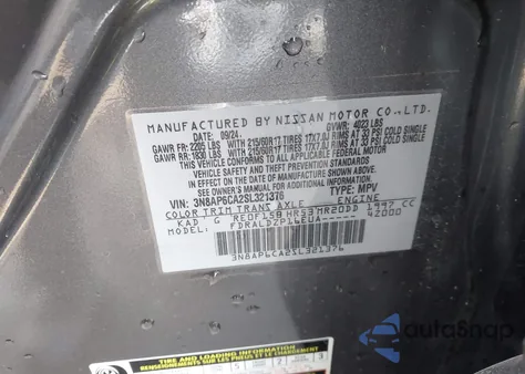 2025 Nissan Kicks Sv Fwd z USA, uszkodzony, nr VIN 3N8AP6CA2SL321376